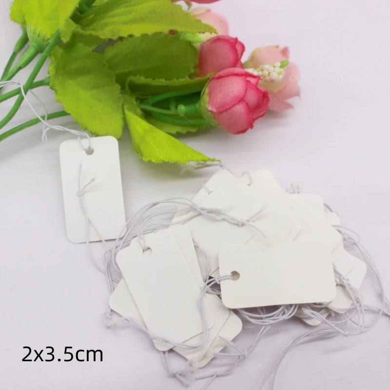 100 pieces of large-sized jewelry price tags, paper price tags, price tags, gold and silver border price tags