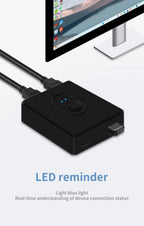 USB 3.0 Switcher KVM Switch 1x2/2x1 Bidirectional USB Hub for Computer Laptop to Keyboard Mouse Printer U Disk USB 2.0 Extender