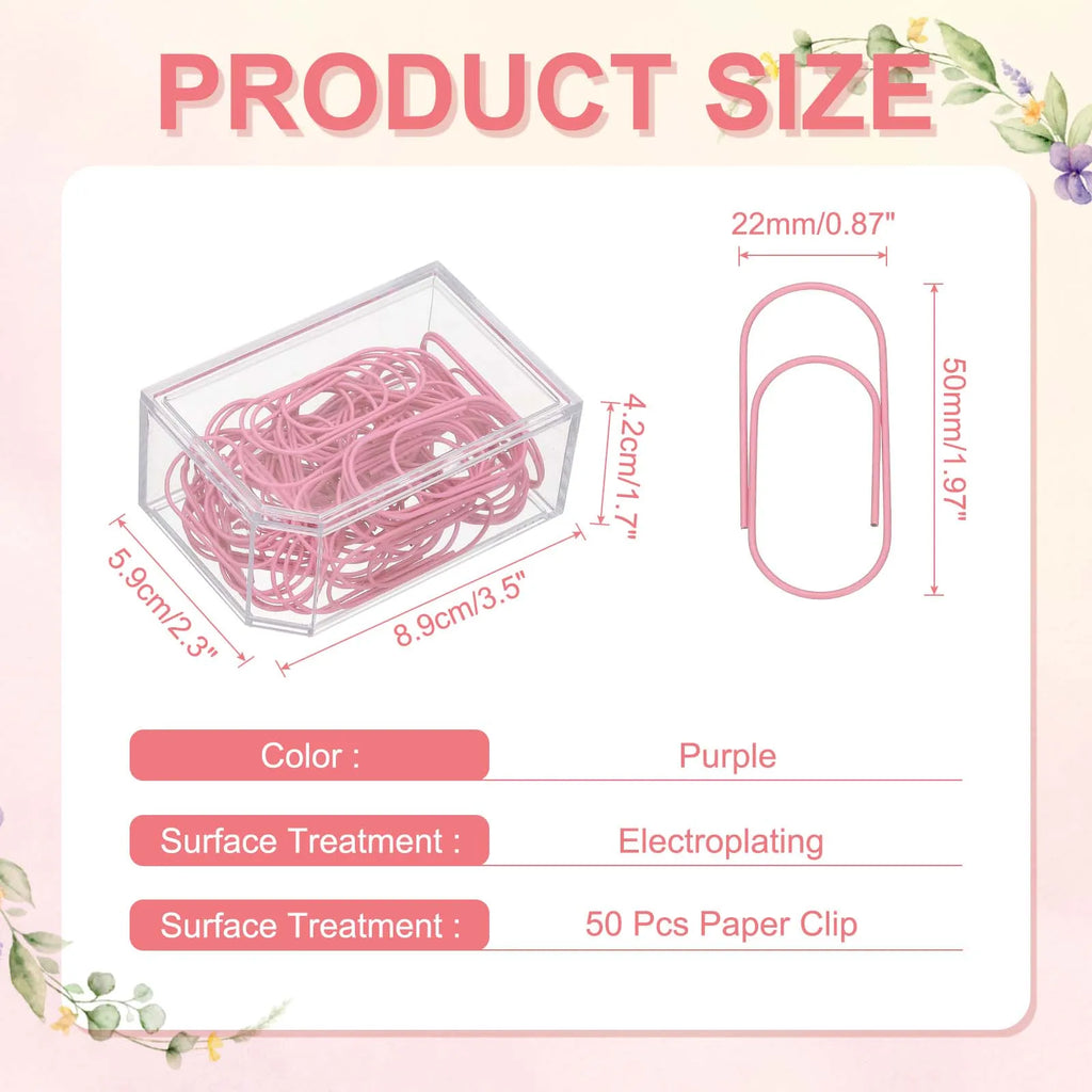 20/50/100Pcs Paper Clip 2inch Non-Skid Metal Paper Clamp Clips Large for Office Supplies Craft Scrapbook Document Note Sorting