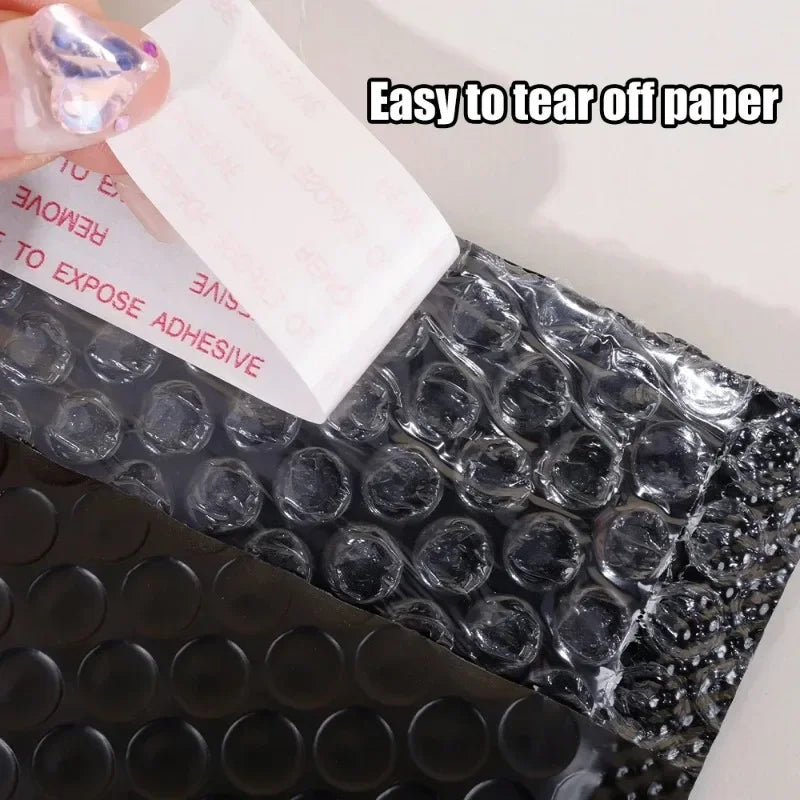 50-10PCS Black/Pink/White Bubble Mailers Delivery Package Packaging Small Business Supplies Bubble Envelopes Packing Bag Mailer