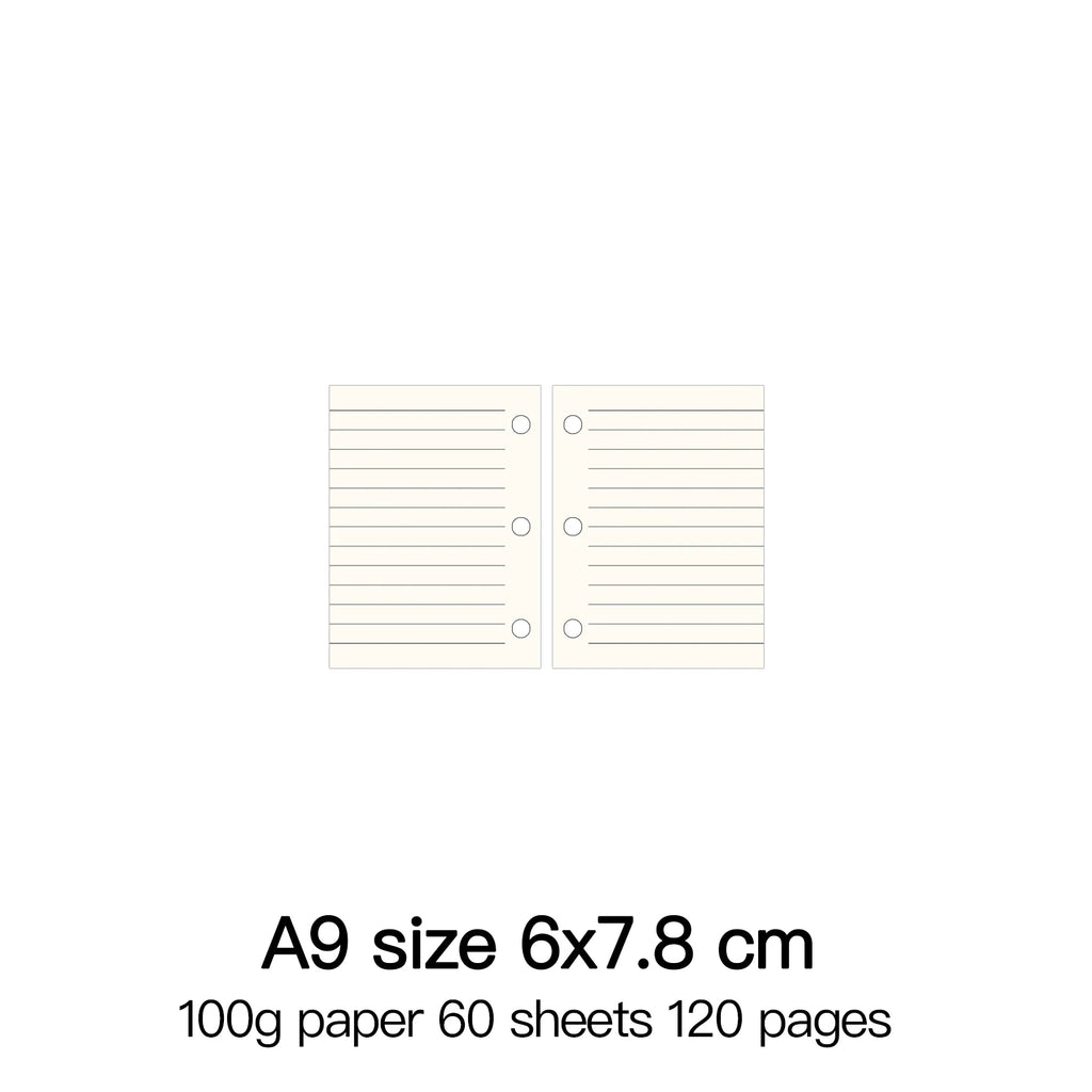 High Quality Ring Binder Notebook A5 Personal A6 A7 A8 Size Insert Refills Loose Leaf Spiral Diary Planner Inner Core 100g Paper