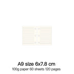 High Quality Ring Binder Notebook A5 Personal A6 A7 A8 Size Insert Refills Loose Leaf Spiral Diary Planner Inner Core 100g Paper