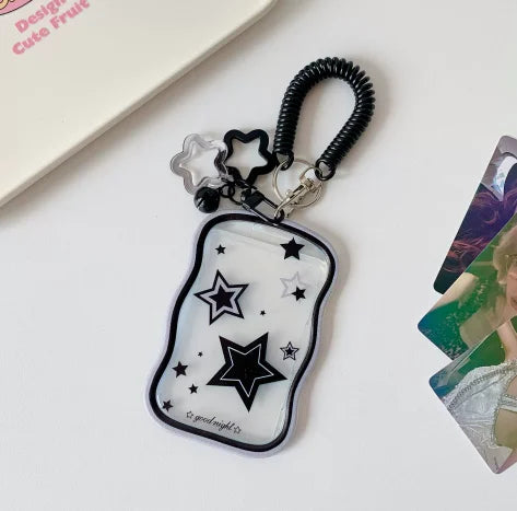 Kpop Photocard Holder Photo Display Holder With Star Keychain Idol Picture Protector Sleeves Credit ID Cards Protective Case