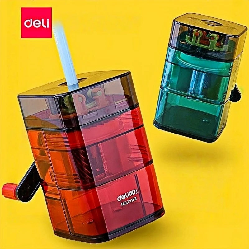 Automatic Pencil Sharpener Transparent Body Manual Pencil Sharpener Highly Attractive Hand-Cranked Pencil Sharpener Art Supplies