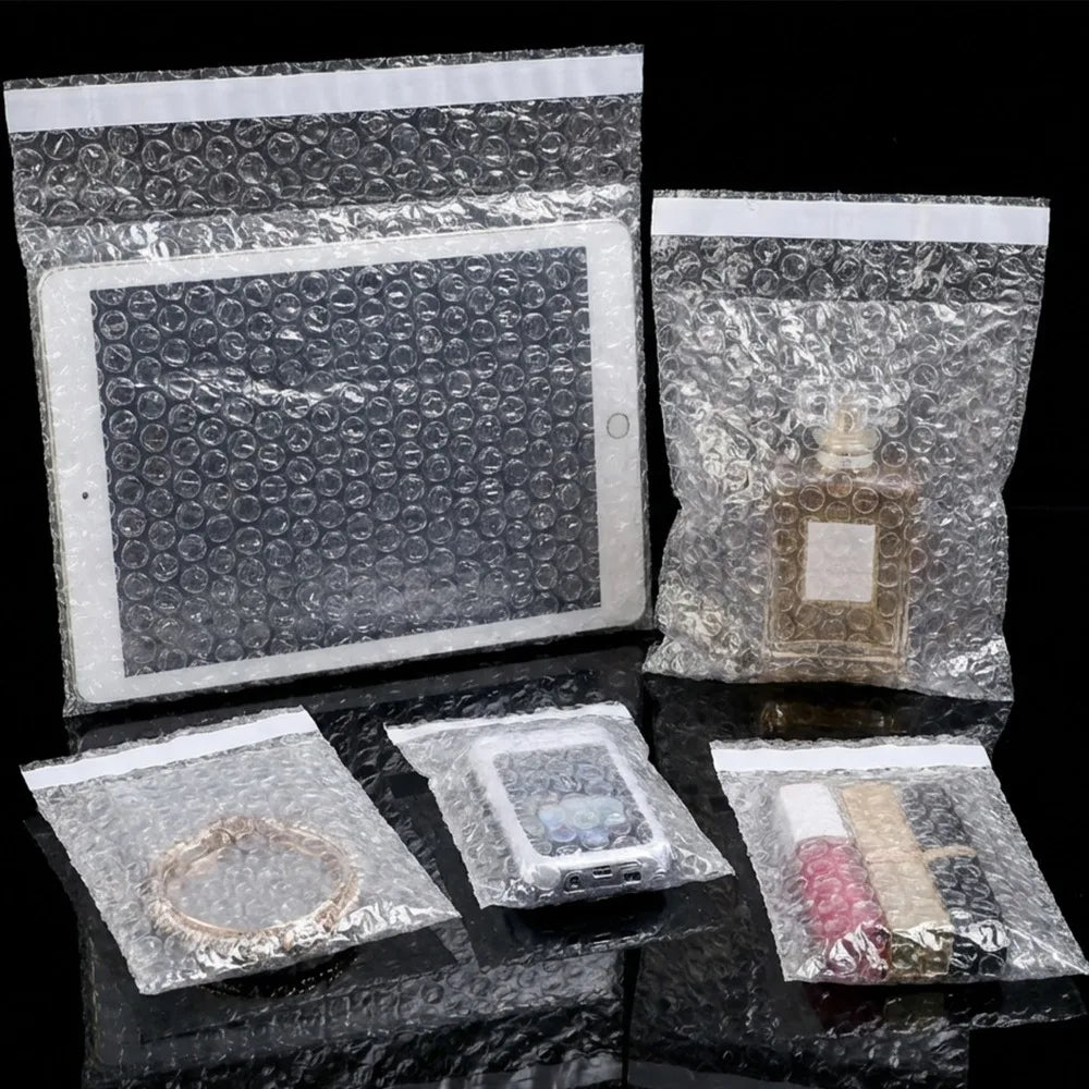 10-50pcs Envelope Shockproof Package White Bubble Bag PE Clear Cushioning Covers Protective Wrap Foam Packing Bags Can Be Sealed