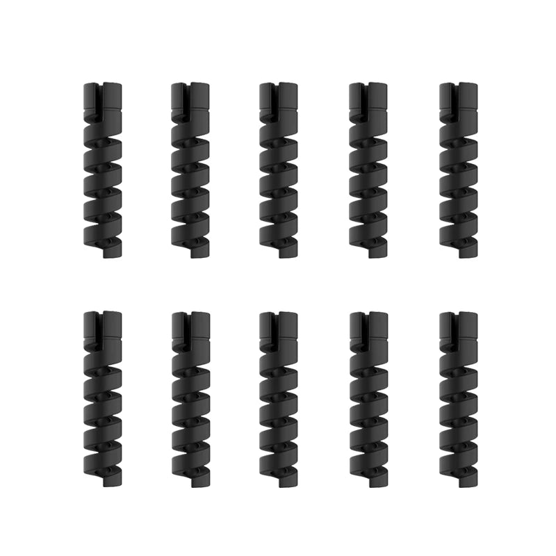 10pcs Cable Protector Silicone Charge Cable Spiral Winder Wire End Cord Savers Cover For Phone USB Charger Cable Accessories