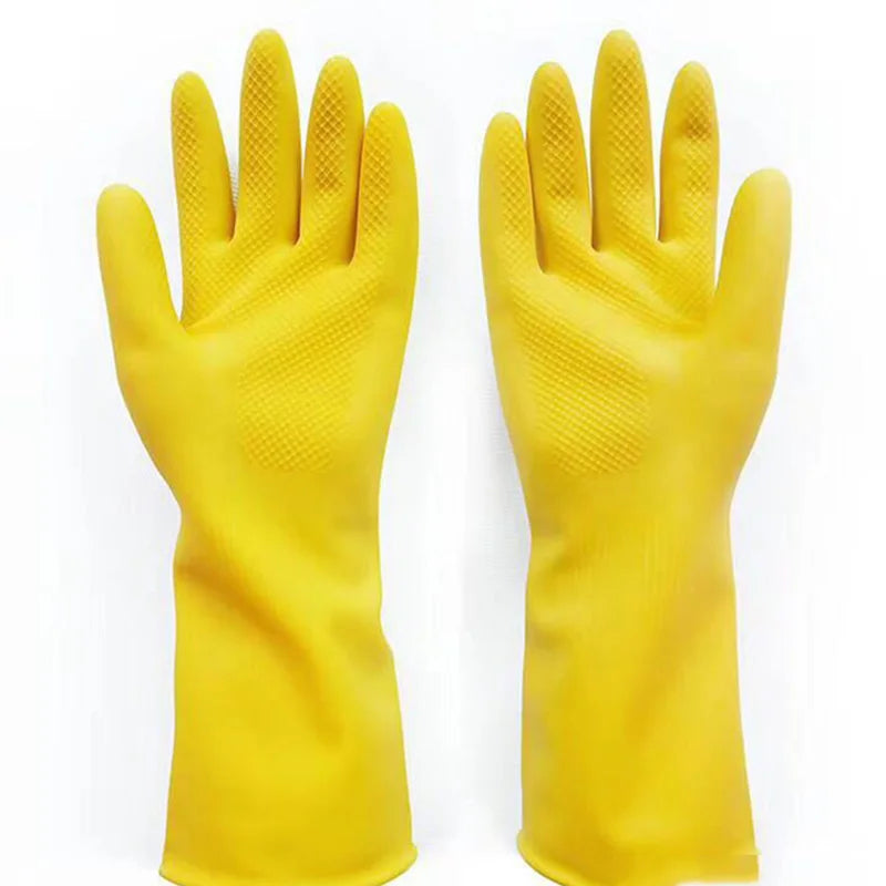1 Pair Latex Dish Washing Gloves Women's Waterproof Household Kitchen Washing Bowl Washing Clothes Vegetable Cleaning