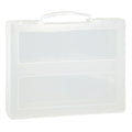 Portable Project Box with Handle – Transparent File Storage Container (8.5 x 11 Inches / A4 Size) – Scrapbooking Organizer