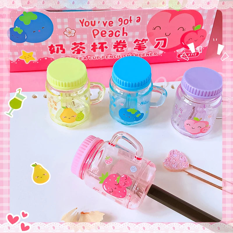 Office supplies school equipment kawaii stationery items School supplies cute fruit cup shape pencil sharpener for child