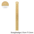 Retro Brass Straight Ruler Student School Office Stationery Metal Triangle Rulers Protractor Painting Drawing Measuring Tools