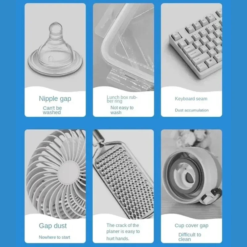 Multi-functional Flexible Mobile Phone Clean Fine Dust Cup Lid Card Slot Earphone Cleaning Brush For Headset Keyboard Cup Cover