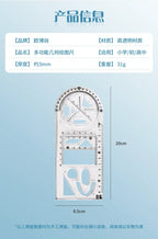 Multi -function Ruler Set Drawing Geometry Protractor Spirograph Ruler Students Mathematics Drafting Tools