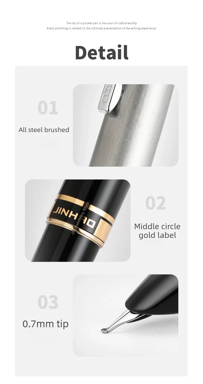 JINHAO 59 Fountain Pen EF F Hooded Nib Luxury Elegant Fountain Pens calligraphy Pens PK 80 School Office Supplies Stationery
