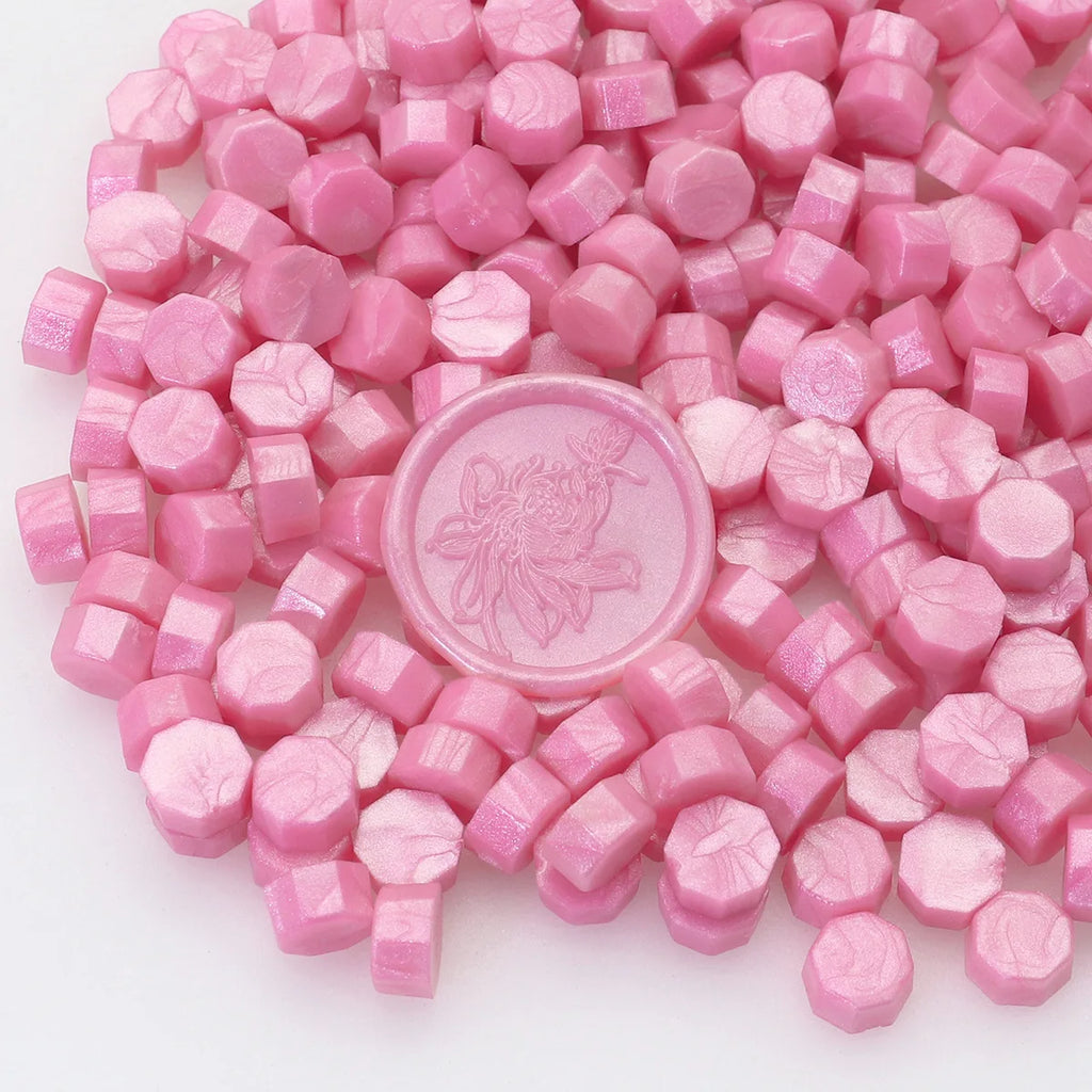 100pcs/bag Octagonal Sealing Wax Beads for Wax Stamps is Suitable for Wedding Invitations, Envelope Cards, Christmas Gift