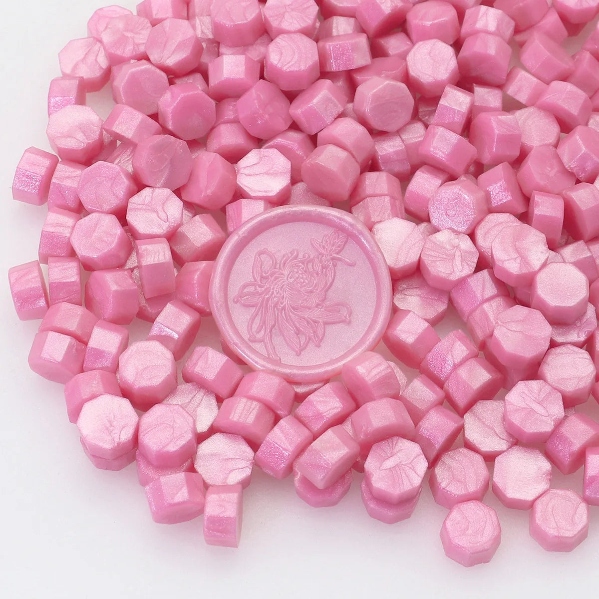 100pcs/bag Octagonal Sealing Wax Beads for Wax Stamps is Suitable for Wedding Invitations, Envelope Cards, Christmas Gift