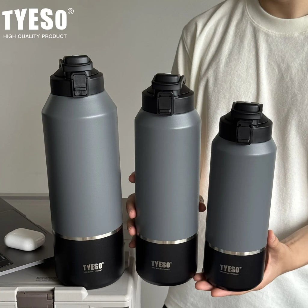 TYESO stainless steel portable sports kettle 2000ml large capacity insulated cup Outdoor portable direct drinking cup
