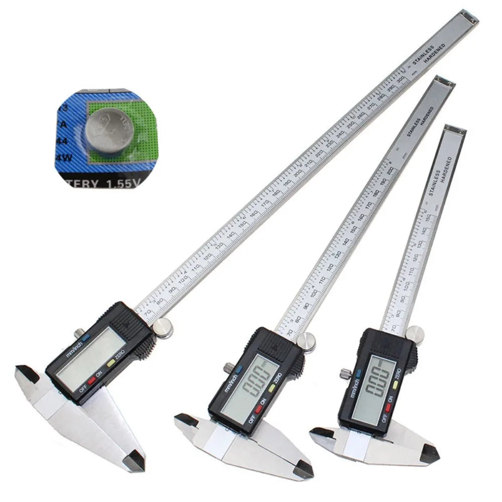0-150/200/300mm 6' 8' 12' Stainless Steel Electronic Digital Caliper Trammel Precision Metric Measurement Tool With LCD Screen