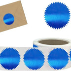 250pcs/Roll color Embosser Sticker Embossing Stamp,Customize Blank Embosser Seal labels Business Sticker Reward Party Favors