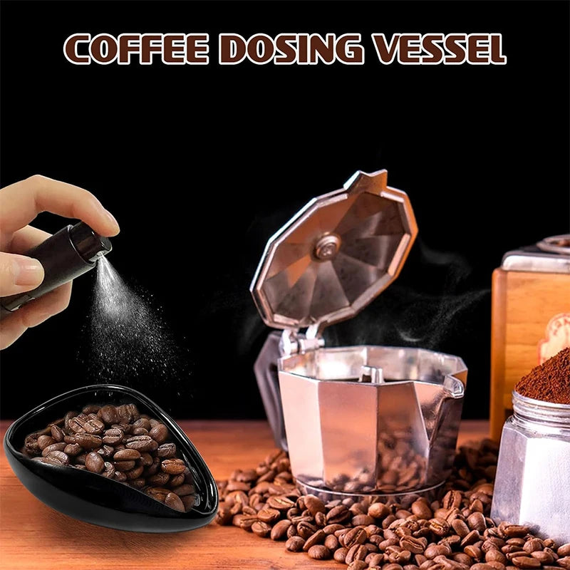 Ceramic Coffee Bean Ingredient Cup with Spray Bottle Set for Espresso Tea Measuring Tray Included Kitchen Accessory