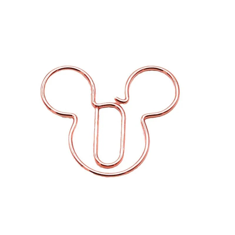 Special-shaped Paper Clip Golden Creative Cute Cartoon Paper Clips Metal Shape Gold Color Bookmark Stationery Office Paperpins