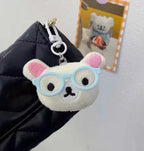 Kawaii Rilakkuma Easy Bear Phone Rope Chain Keyrings Lazybear Doll Keychains Bag Key Pendants Gift