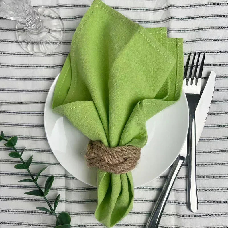 4PCS Christmas Red Cloth Napkins Washable 30x45cm 100% Cotton Fabric Tea Towel for Dinner Wedding and Parties Decor