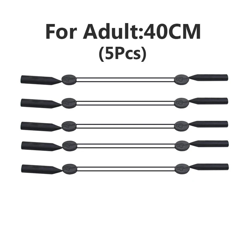 1/5pcs Universal Adjustable Eyewear Retainer Fit Sports Sunglasses Retainer Unisex Strap Safety Glasses Holder Large Round-Head