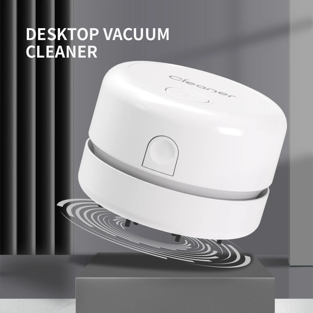 Cordless Mini Desk Vacuum Cleaner Portable Keyboard Cleaner Desktop Dust Sweeper for Home Office Table Crumbs