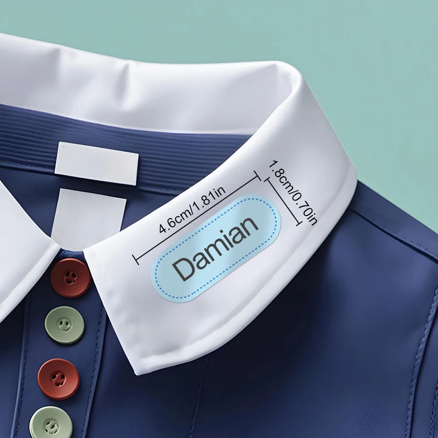 Personalized Sewing Labels for Clothes,School Uniforms,Custom Name Iron-on Fabric Tags,Cotton Material,Machine Washable