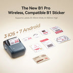 Niimbot B1 Pro Label Printer 300 DPI High-definition Red Black Color Printing Self-adhesive Photo Printing for Business Home