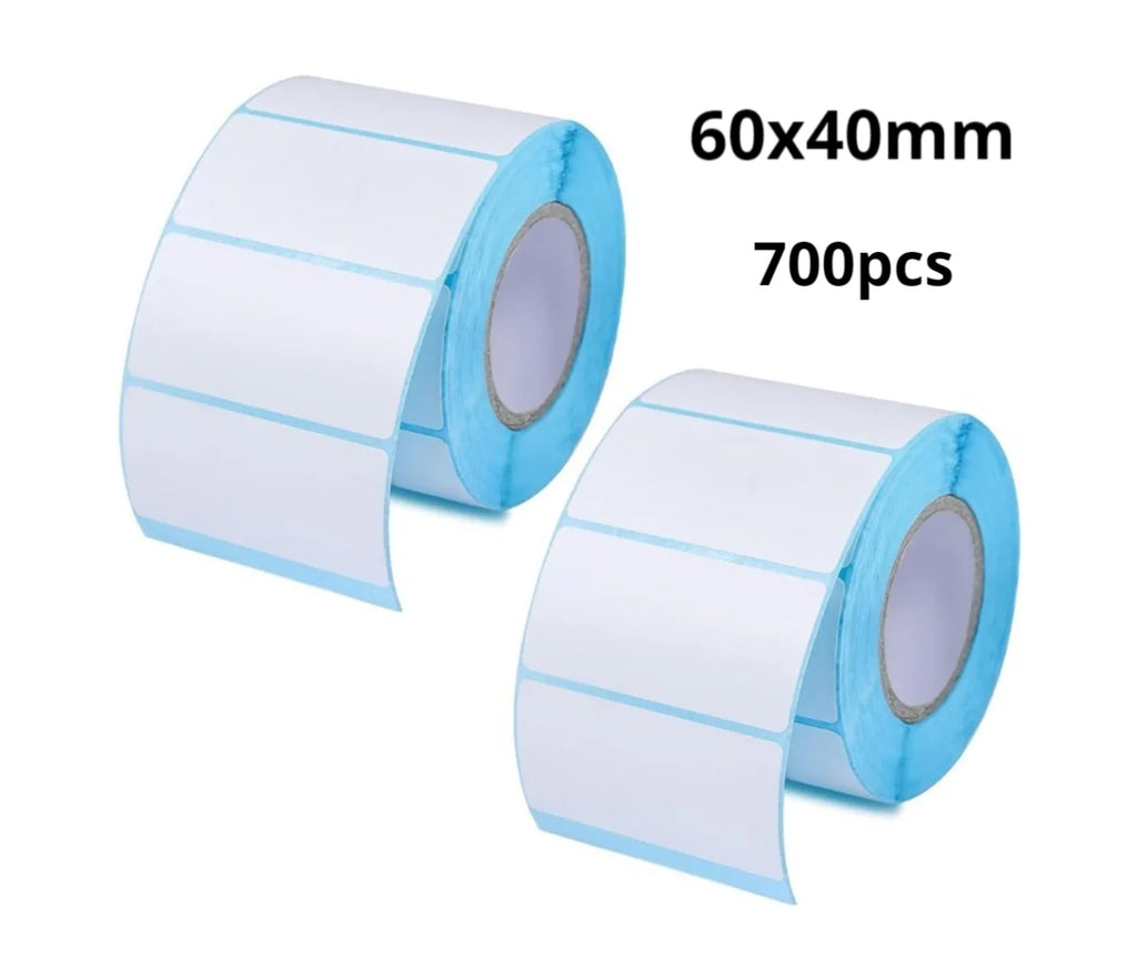 700Pcs 60x40mm Triple-Proof Thermal Labels Permanent Adhesive Stickers for Barcode Shipping Inventory Bottle Container Office