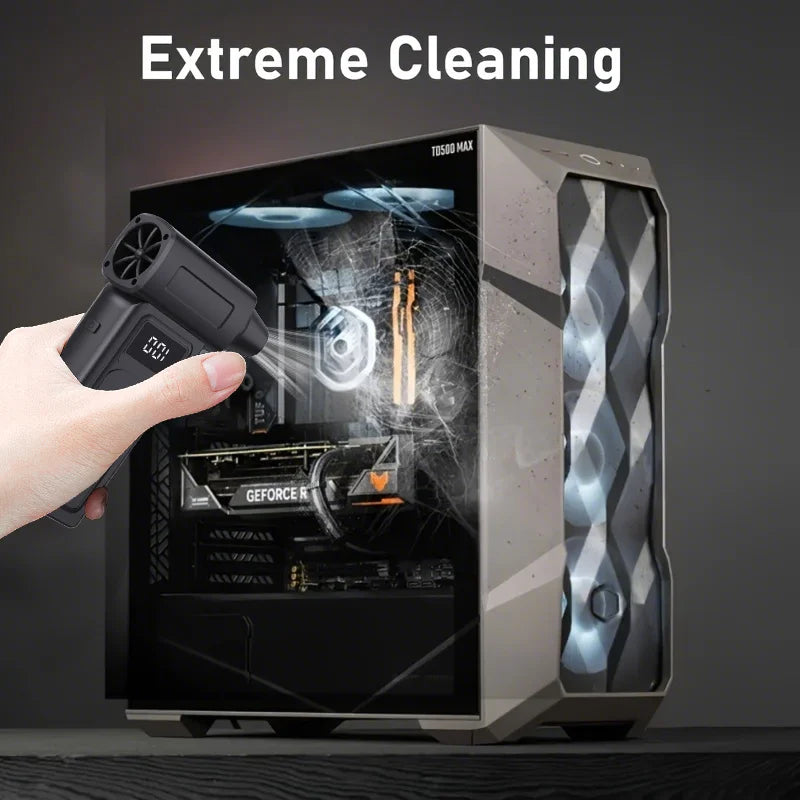 9000000RPM Turbo Jet Blower Vacuum High Speed Air Blower Wireless Compressed Air Duster Portable Turbo Fan Jet Dust Blowing