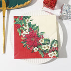 Christmas Party Napkins Disposable Dinner Serviettes Santa Claus Christmas Tree Gifts Flower Element Style Art Decoupage Napkins
