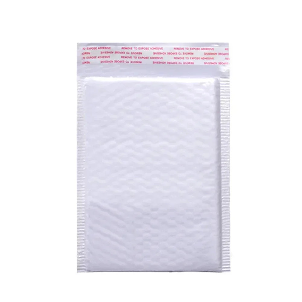 50Pcs Bubble Envelopes White Foam Shipping Bags Poly Bubble Mailers Pad Self Seal Packing Bags for Magazine 15cm 18cm 23cm 25cm