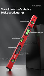 30/40/50cm Electronic Digital Display Level Ruler Magnetic Angle Meter Aluminum Alloy Level Protractor Inclinometer 90 Degree