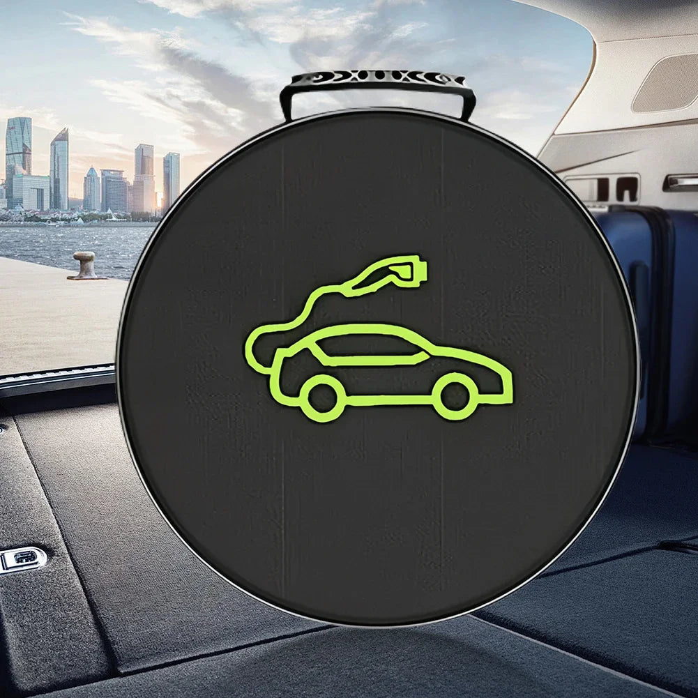 Portable Waterproof EV Charging Cable Storage Bag, Fire Resistant Organizer for Electric Car Jumper Wire Plug & Socket
