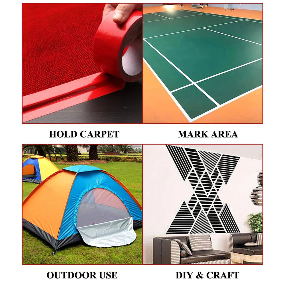 4.5cm*10m Colored Extra Strong Self-adhesive Tape Waterproof Heavy Duty No Residue Craft Duct Tape for DIY Art Packaging Coding