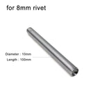3mm to 15mm Dia Rivet Punch Tool Rod for Metal Decorative Mushroom Domed Semi Ball Half Round Nailhead Spike Stud DIY 45# Steel