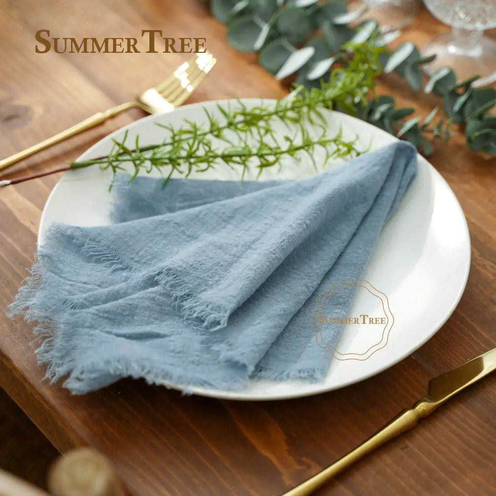 Napkin Cotton Gauze 42x42cm Retro Cheesecloth Rustic Table Decoration Muslin Tea Towel Cloth Napkins Wedding Supplies