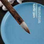 Small Chicken Claw Calligraphy Brush Mixed Hair Short Peak Garlic Head Writing Brush for Regular Official Seal Script Beginner