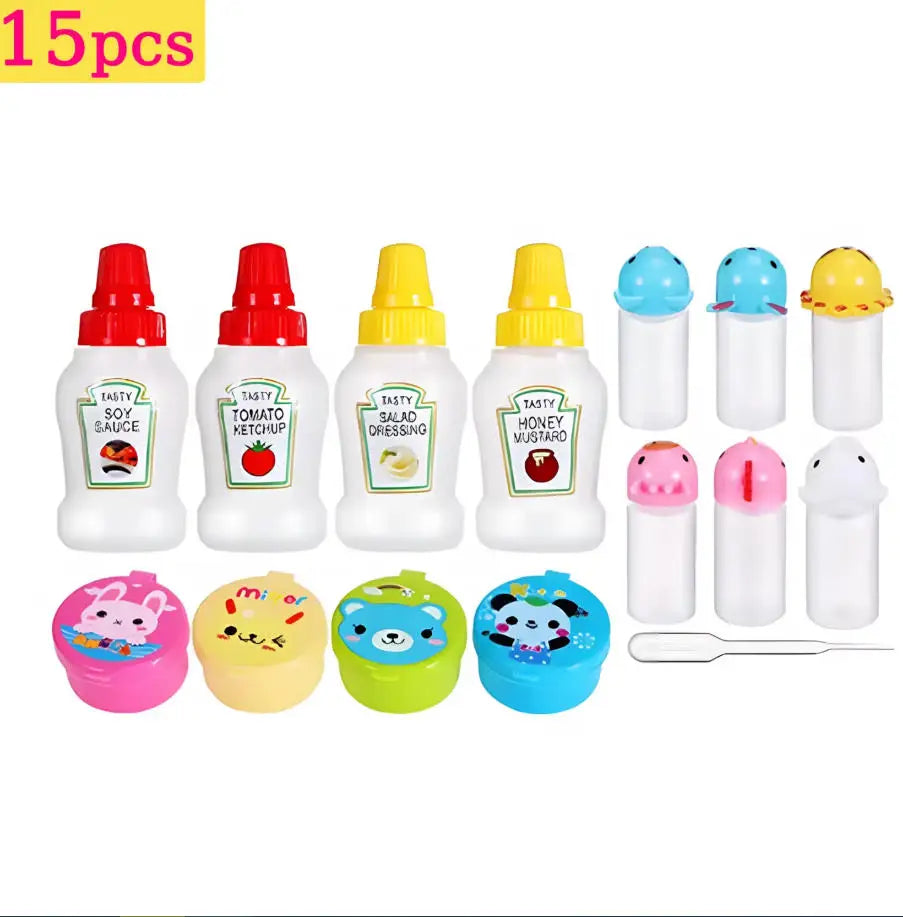 Kids Lunch Bento Box Accessories with Silicone Cupcake Liners for Baking and Small Animal Food Toothpicks Fruit Forks