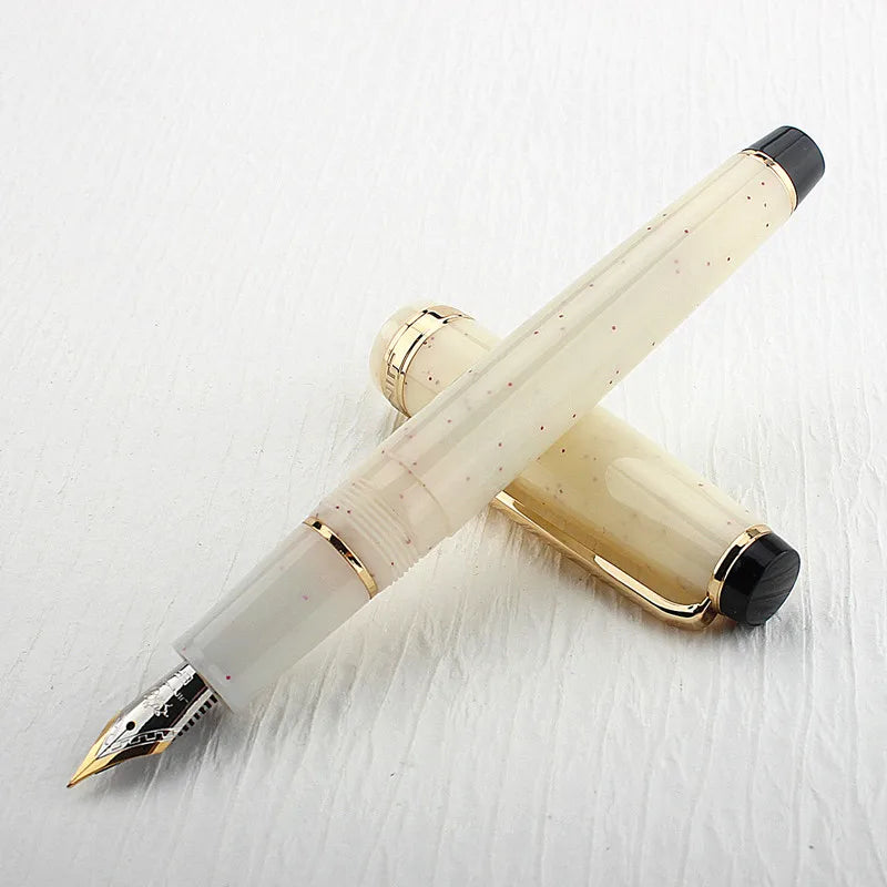 Jinhao 82 Fountain Pen Acrylic EF/F/M/Bent Nib Golden Trim with Converter Writing Pen