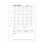 Fromthenon Minimalist Ledger Loose Leaf Paper A6A7 40 Sheets Target Tracking Clock in Replace Core Inner Pages