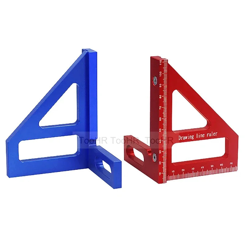 Miter Triangle Ruler Aluminum Alloy Woodworking Square Protractor High Precision Layout Measuring Tool for Engineer Carpenter