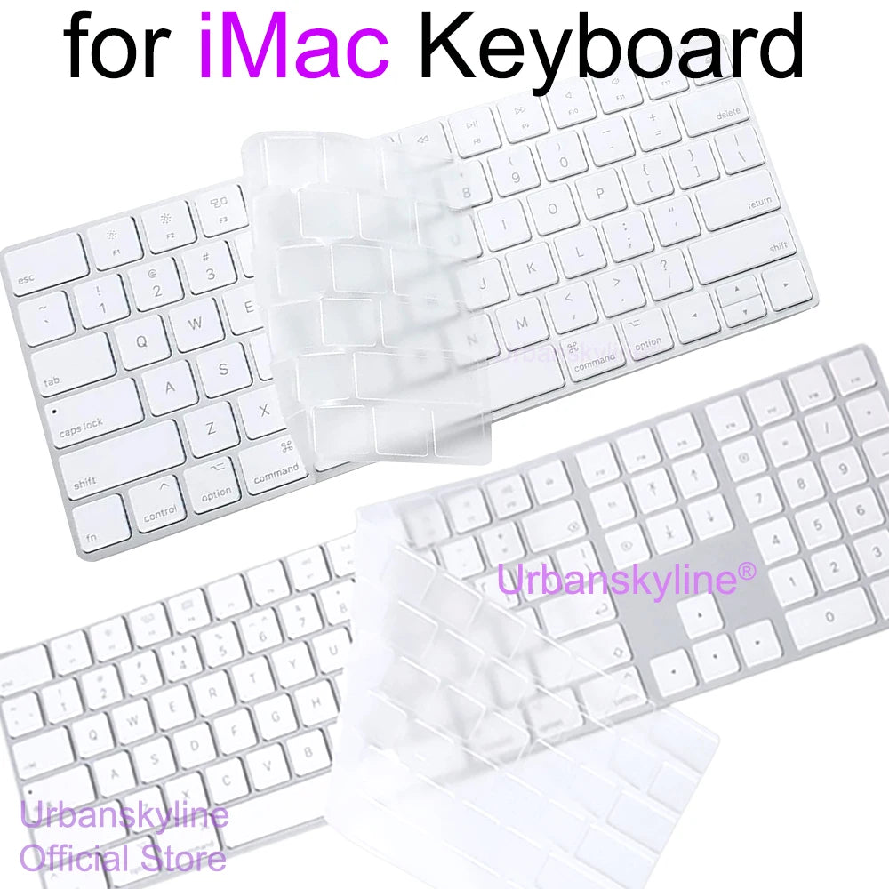 Keyboard Cover for iMac Magic A2449 A2450 A2520 A1644 A1843 A1314 A1243 Bluetooth Silicone Protector Skin Case for Apple G6