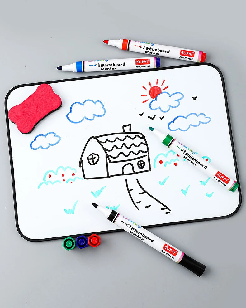 4 Colors Dry Erase Whiteboard Marker Pen Blackboard Erasable Chalk Pens Low Odor White Board Markers Office School Stationery
