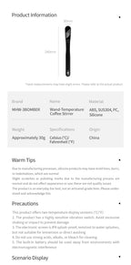 MHW-3BOMBER Wand Coffee Stirrer with Digital Thermometer Coffee Syphon Stir Stick for French Press Barista Coffee Accessories