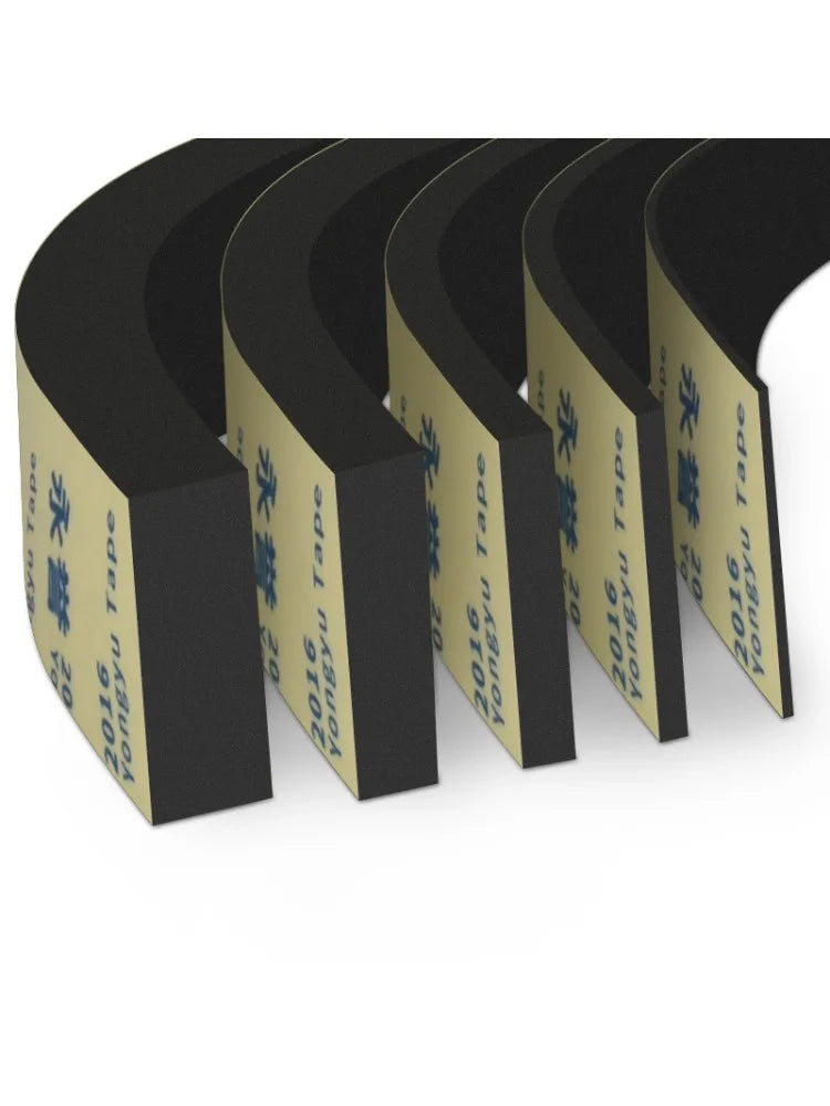 Rubber Self Adhesive Sponge Seal Strip Single Sided Adhesive EVA Black Foam Anti-collision Seal Gasket Width10-50mm Thick 1-5mm