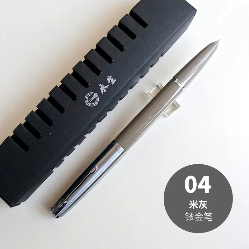 NEW Wingsung 601 Press Piston Fountain Pen Iridium EF/F Nib Steel Cap Vacumatic Resin Ink Pen School Stationery Office Supplies
