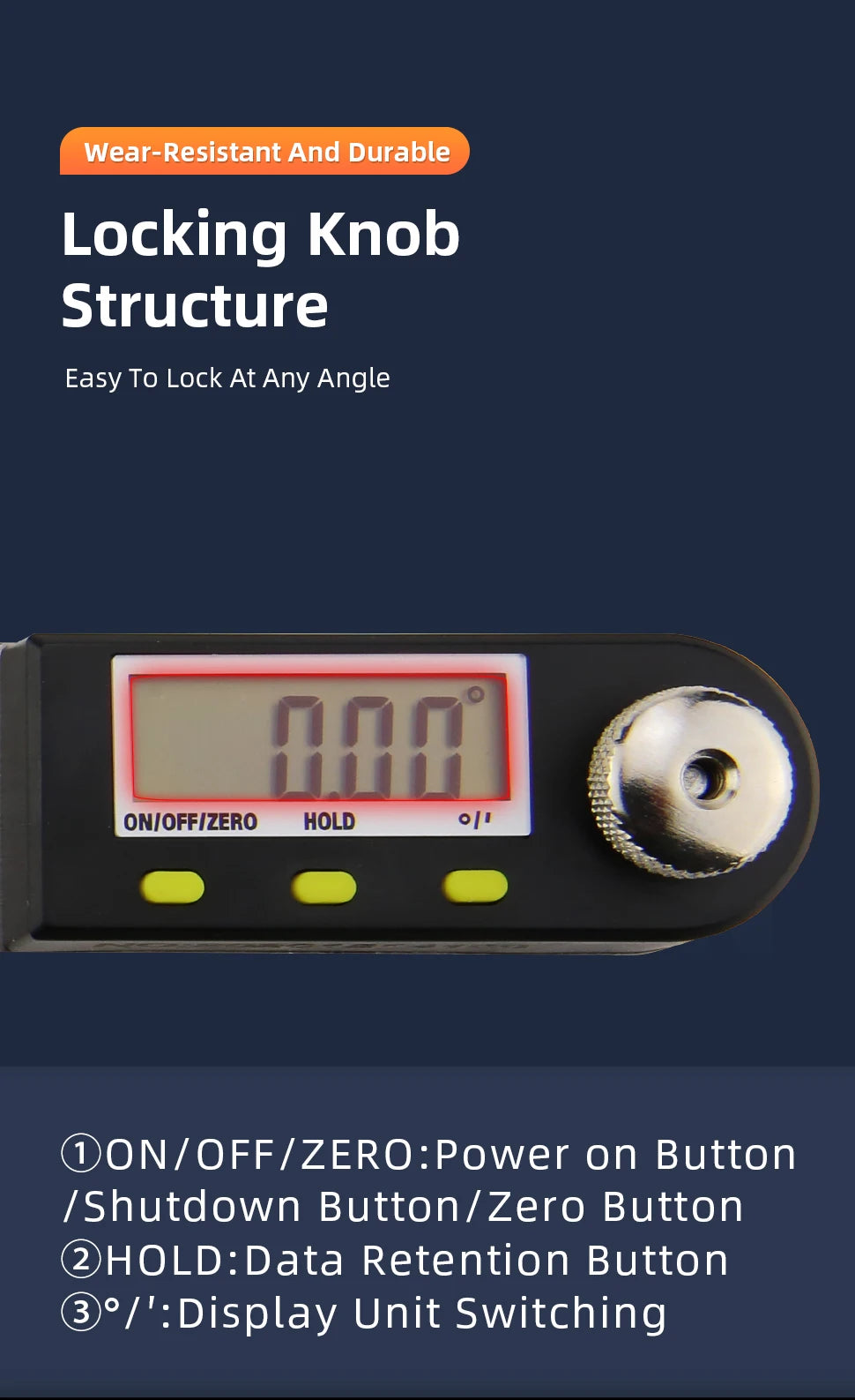 Protractor Digital Goniometer Electronic Digital Angle Gauge Angle Finder Metal Angle Ruler Digital Angel Meter Carpentry Tools